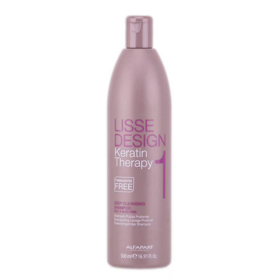 Шампунь кератиновий глибокого очищення Alfaparf Milano Lisse Design Deep Cleansing Shampoo 500 ml