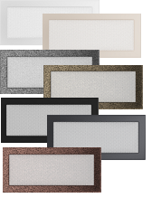 Вентиляційна решітка для каміна бежева, чорна, графітова, золота, срібна, мідна 17х37 см, фото 1