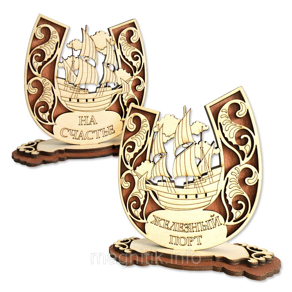 Настільний сувенір "Подкова Залізний Порт/На щастя" корабель - фото 1 - id-p38600731