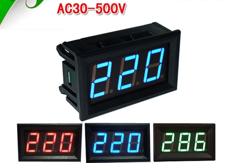 Вольтметр V28 AC 70-500 В(сині цифри)