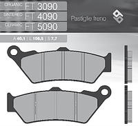 Італійські керамічні гальмівні колодки BRENTA 5090 на мототехніку