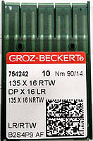 Игла Groz-Beckert 135x16 RTW, 135x16 NRTW, DPx16 LR правая лопатка на тяжелые машины 10 шт/уп