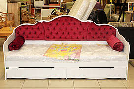 Підліткове ліжко з шухожами та м'якою спинкою!