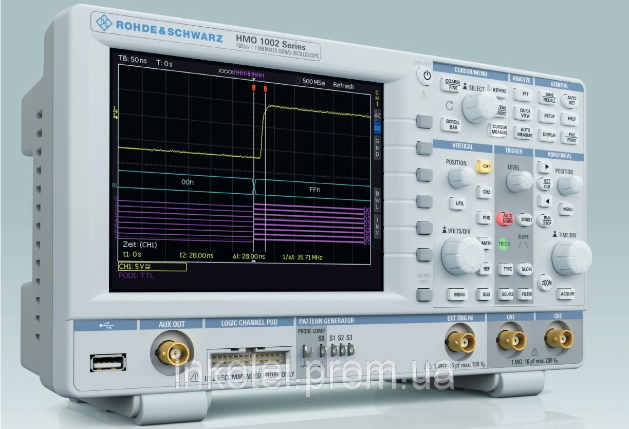 Цифровий осцилограф Rohde&Schwarz, HAMEG HMO1002 50/70/100 МГц, 2 канали