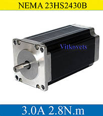 Кроковий двигун 23HS2430B 3.0 A 28 кг-см (вал на дві сторони), фото 2