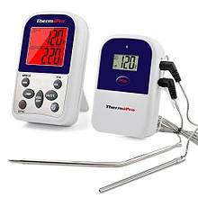 Бездротовий двоканальний термометр (до 100 м) ThermoPro TP-12 (0-300 °С) з таймером