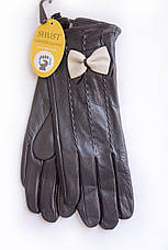 Женские кожаные перчатки Вязка Сенсорные 390, фото 2