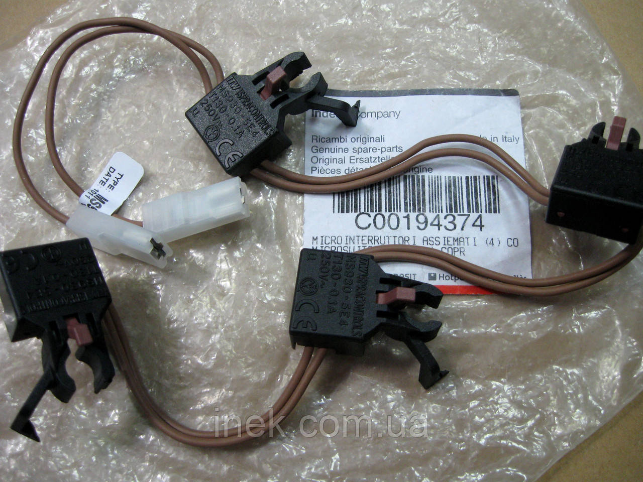 Блок переключателей электро розжига конфорок C00194374 - фото 1 - id-p562229086