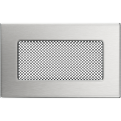 Решітка для каміна нікельована, шліфувальна 17х30 см без жалюзі, фото 1