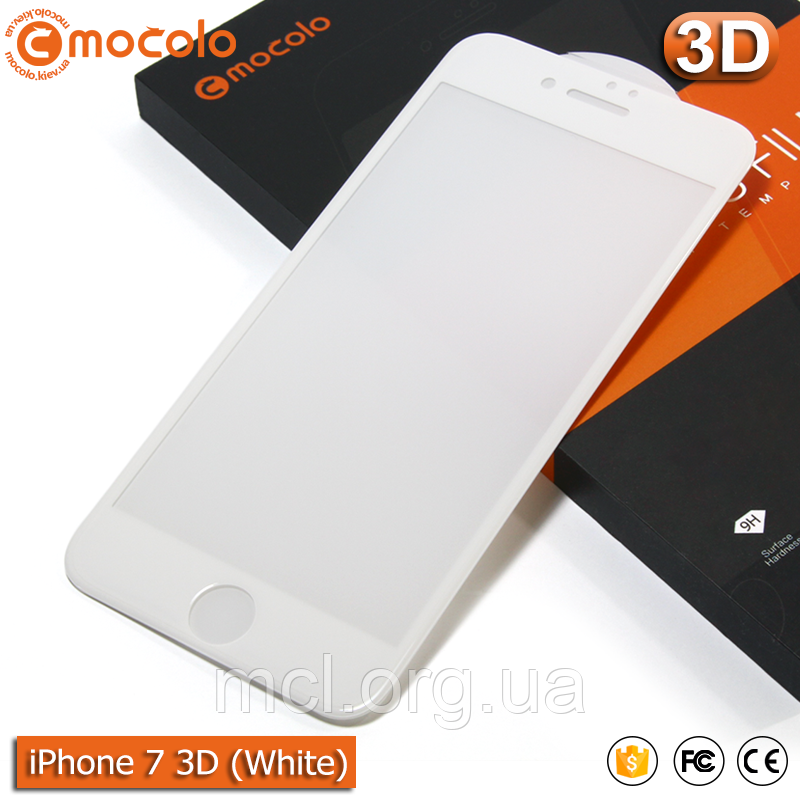 Захисне скло Mocolo iPhone 7 (White) 3D