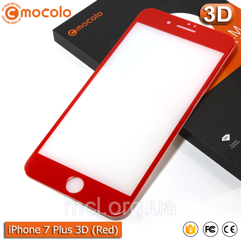 Захисне скло Mocolo iPhone 7 Plus (Red) 3D