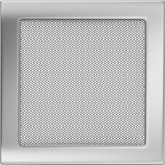 Решітка для каміна нікельована, шліфувальна 17х17 см без жалюзі, фото 1