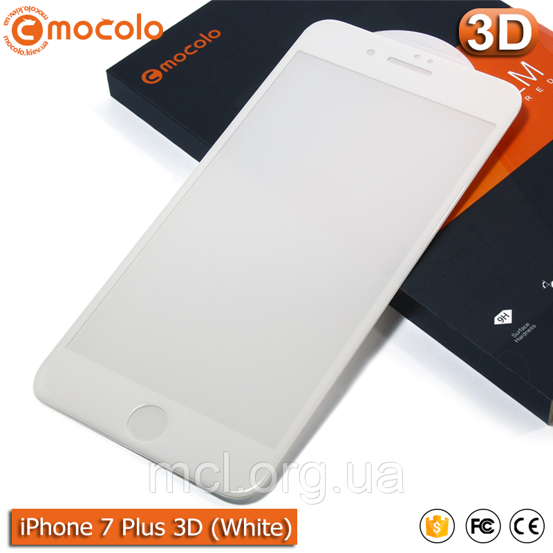 Захисне скло Mocolo iPhone 7 Plus (White) 3D