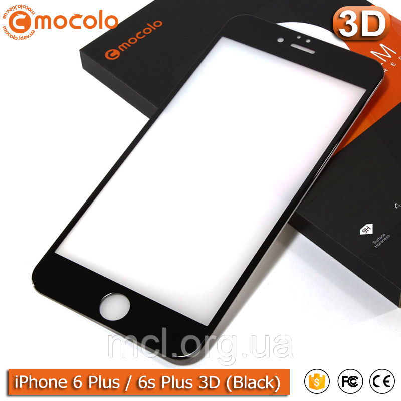 Захисне скло Mocolo iPhone 6 Plus / 6s Plus (Black) 3D