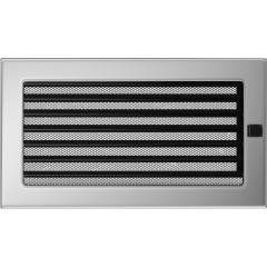 Решітка для каміна нікельована, шліфувальна 17х30 см із жалюзі, фото 1