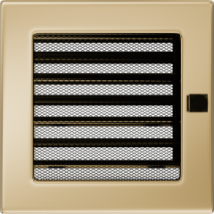 Решітка для каміна позолочена 17х17 см із жалюзі, фото 1