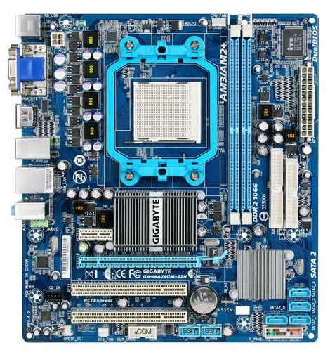 Плата AMD SAM2 AM3 GIGABYTE GA-MA74GM-S2H c HDMI ВЫХОДОМ Понимает 2-4 ЯДРА ПРОЦЫ X2,X3,X4 до PHENOM II X4 945