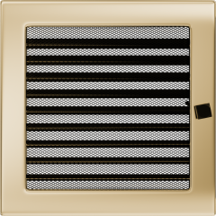 Решітка для каміна позолочена 22х22 см із жалюзі, фото 1