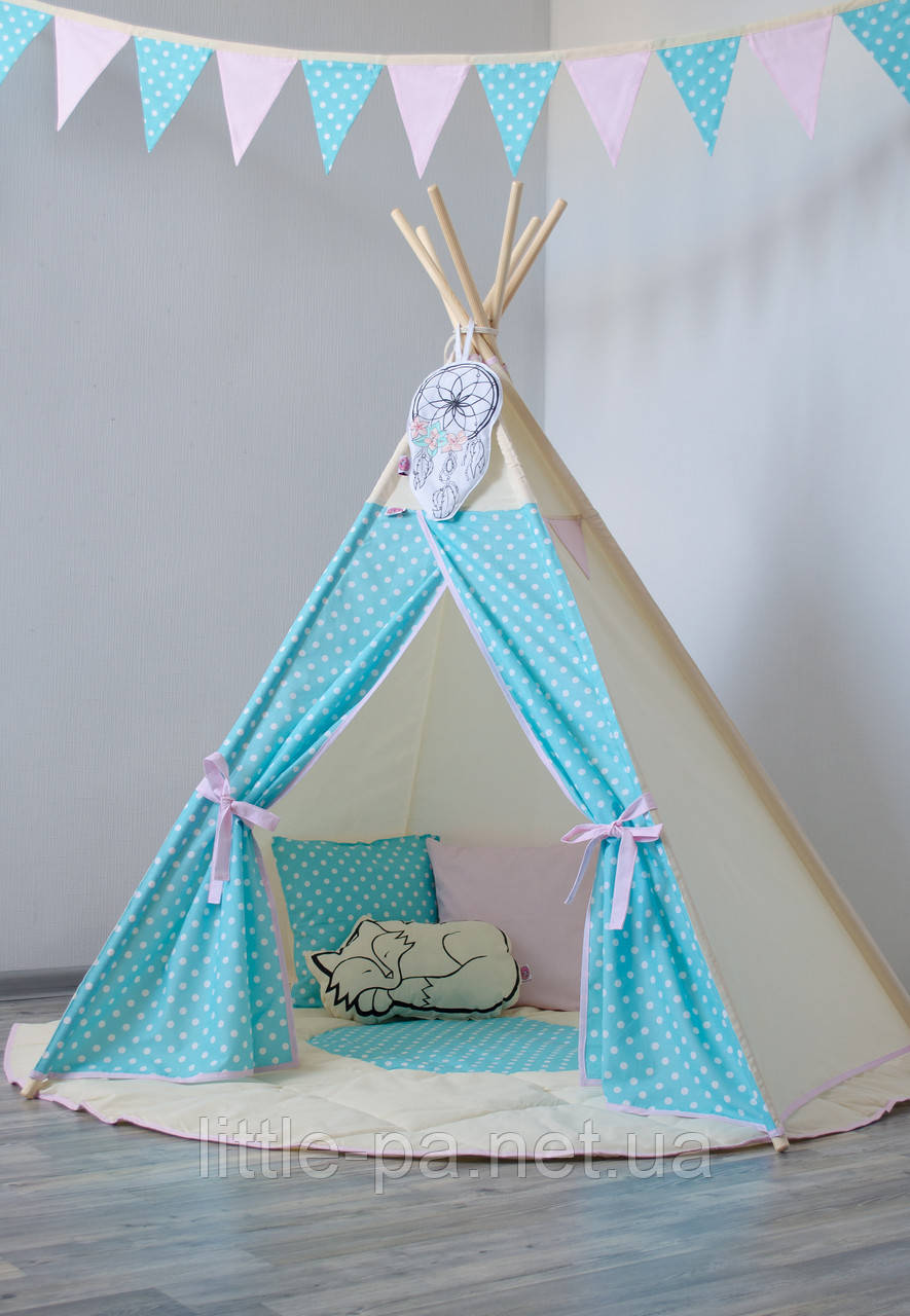 Дитячий комплект із вігвамом «Горошки»