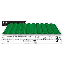 Профнастил Т 10 RAL 6005 — PE 0,45 мм | Blachy Pruszynski, фото 2