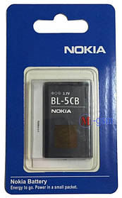  Акумулятор Nokia BL-5CB для Nokia 100, 107 SIM, 1616, 101, 109, 1800, 101 Dual Sim, 111 (800 mA/год) ААА клас