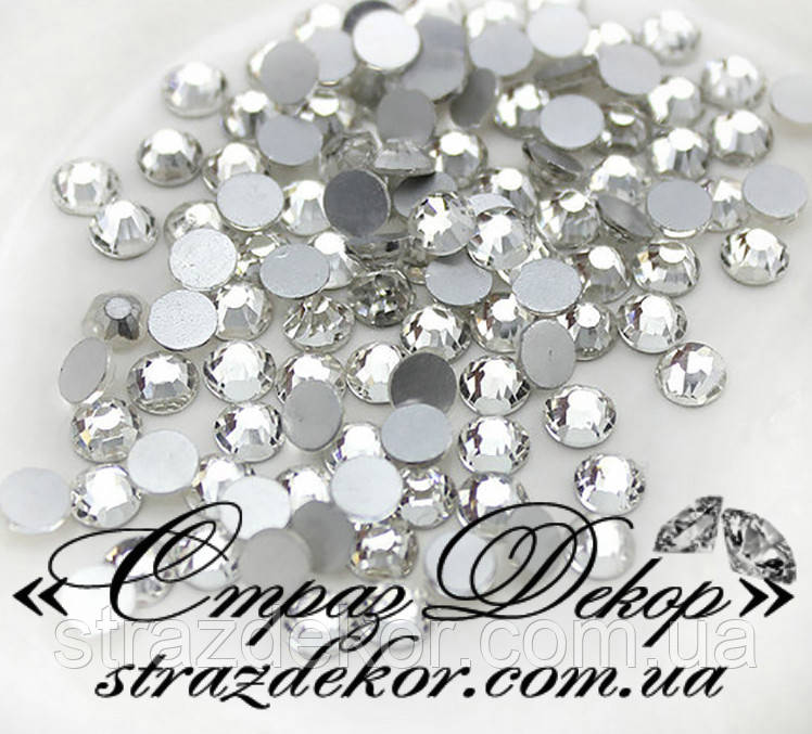 Стразы ss12 без клея Crystal (кристалл прозрачные ) (100шт.) холодной фиксации - фото 2 - id-p561083730