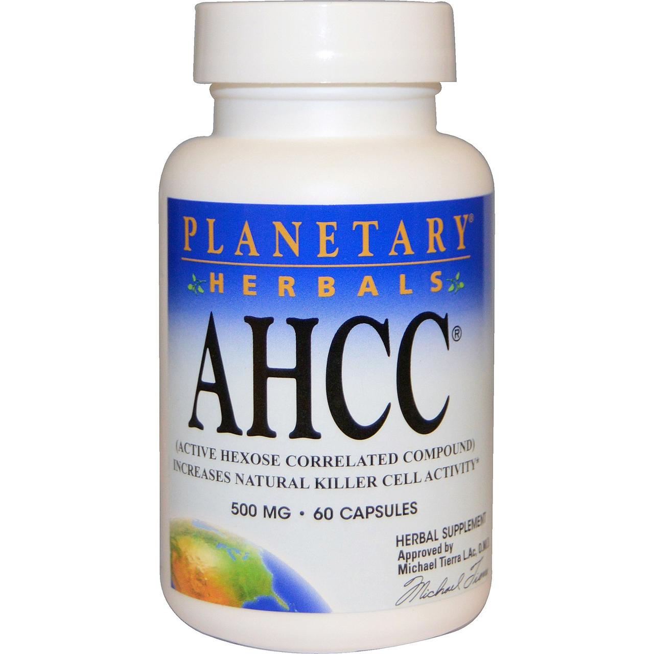 AHCC (Активний гексо склад) Planetary Herbals, 500 мг, 60 капсул