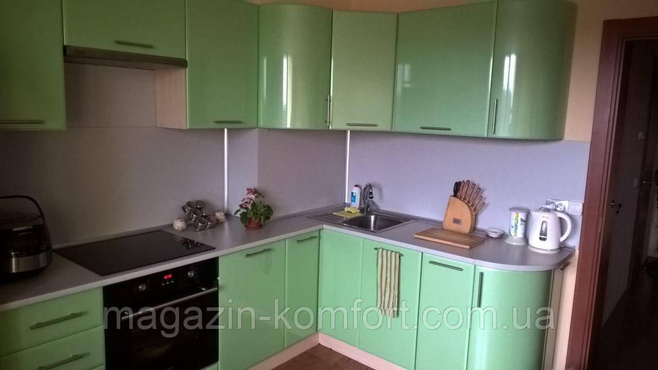 Кухня кутова Світла бірюза