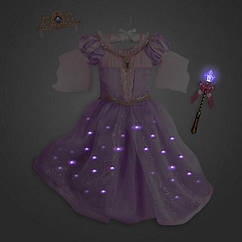 Карнавальний костюм ДеЛюкс: світяться плаття Рапунцель, співоча тіара і світиться чарівна паличка, Disney