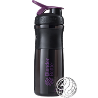 Шейкер Blender Bottle SportMixer, 820 мл (черный c фиолетовой клипсой)