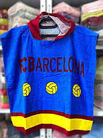 Детское пляжное пончо "FC Barcelona"