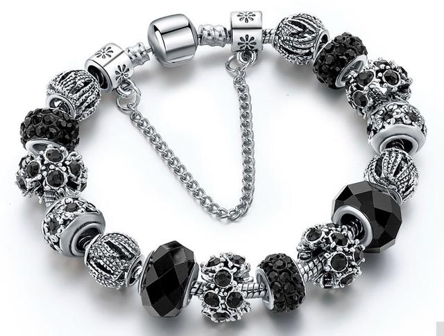 Женский браслет SHARM в стиле PANDORA - Black Женский браслет SHARM в стиле PANDORA