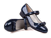 Стильные синие туфли для девочки р 34-21см