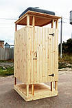 Душ дерев'яний літній з імітації бруса відкритого типу, фото 7