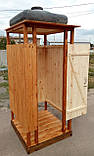 Душ дерев'яний літній з імітації бруса відкритого типу, фото 5