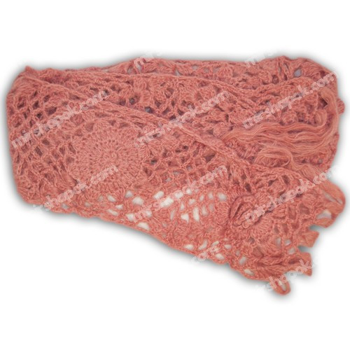 вязаная шапка з завязками