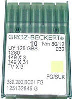 Голка Groz-Beckert UY128GBS, 1280, 149x3 FG трикотажна для розпошилок 10 шт./пач.