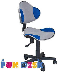 Ортопедичне дитяче крісло для школярів 7-18 років ТМ FunDesk Блакитний+сірий LST3 Blue-Grey