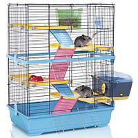 Клітка для середніх гризунів шиншил, кроликів, білок Imac DOUBLE 100 (Аймак Дабл), 100*54,5*115 см (червоний)