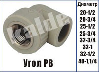 Коліно (Кут) KALDE різьба внутрішня КРВ ∅ 32х3/4"