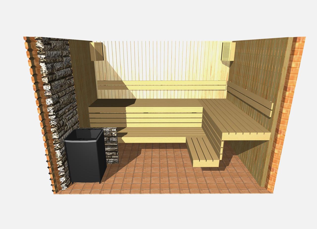 Лазня під ключ з кам'яною піччю