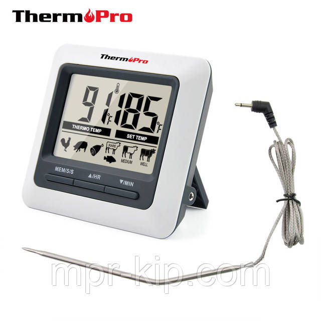 Термометр для м'яса ThermoPro TP-04 з магнітом і таймером, діапазон від 0°C до +250°C