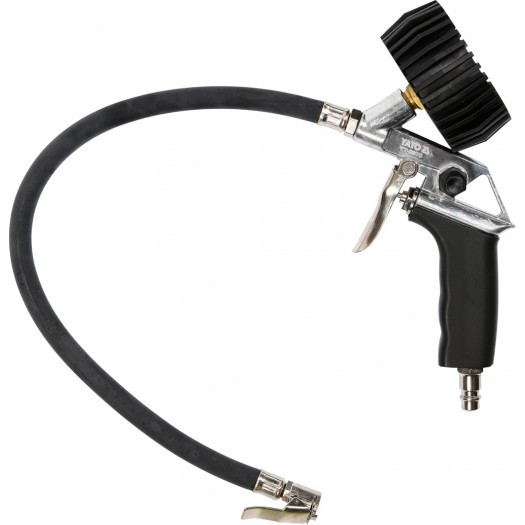 Пістолет для накачування шин YATO з манометром P ≤ 0.8 MPa, з'єднання Ø = 1/4"