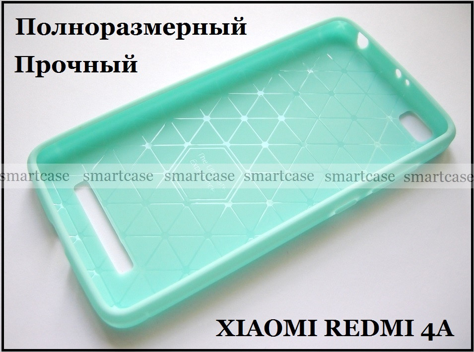 Чохол бампер для Xiaomi Redmi 4A бірюзовий, протиударний TPU чохол