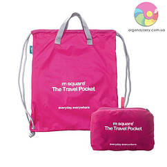 Портативна водонепроникна сумка-рюкзак (рожевий)