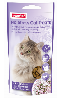 Beaphar No Stress Cat Treats 35 г — м'які подушечки для зняття стресу в котів