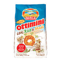 Печенье Divella Ottimini Riso e Mais из кукурузной и рисовой муки, 400гр