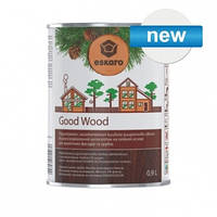 Антисептик на олійній основі Ескаро Гуд Вуд для дерев'яних фасадів і зрубів банку по 9 літрів