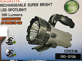 Потужний ліхтар-Прожектор GD-3708 5W/300Lumens