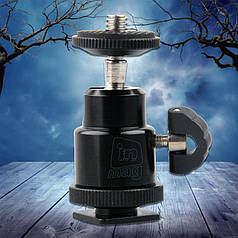 Металевий адаптер перехідник в "черевик" з кріпильним гвинтом 1/4" на шарнірній основі